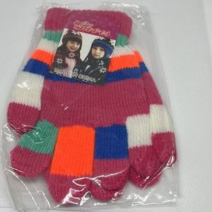 Kids multi color block gloves